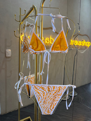 Traje de baño amarillo 2 piezas