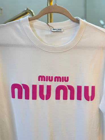 T-SHIRT BLANCA MIU-1