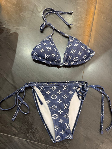 Traje de baño 2 piezas azul mezclilla