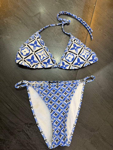 Traje de baño 2 piezas azul LV