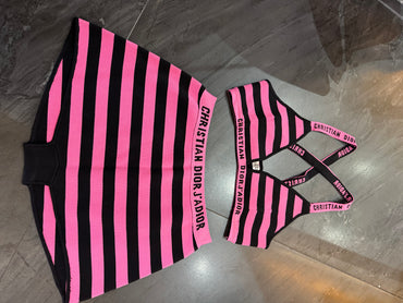 Traje de baño rayas negras D