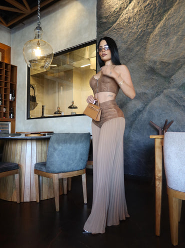 SET CAFÉ TOP Y PANT BRISA