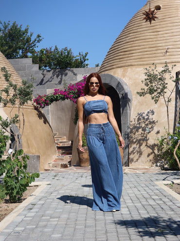 SET MEZCLILLA Y TOP LUNA