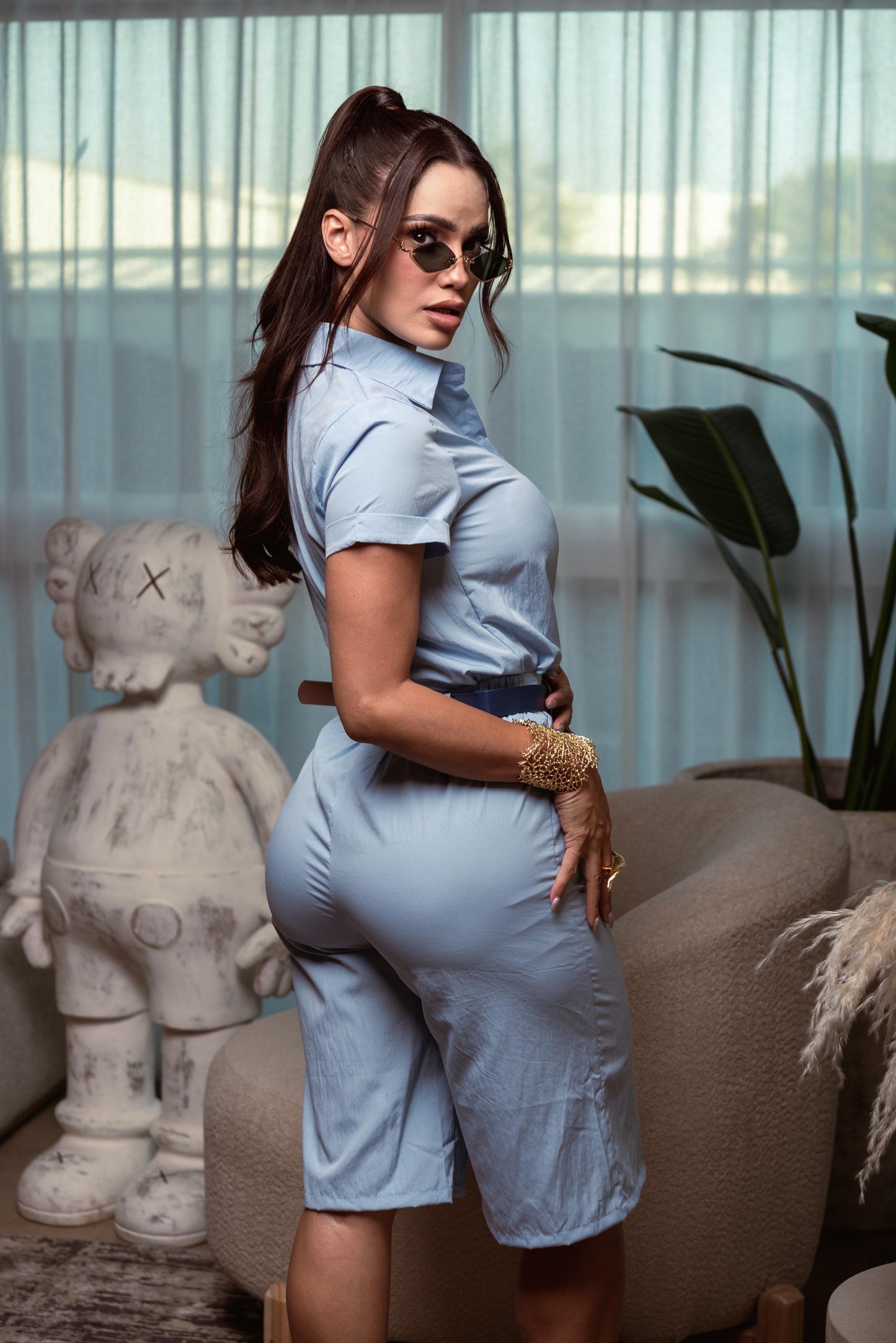 SET SHORT AZUL FAJO