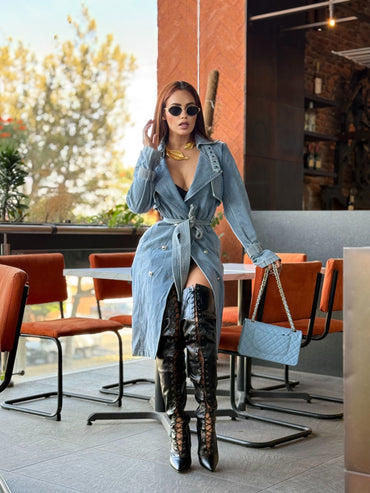 Gabardina de mezclilla