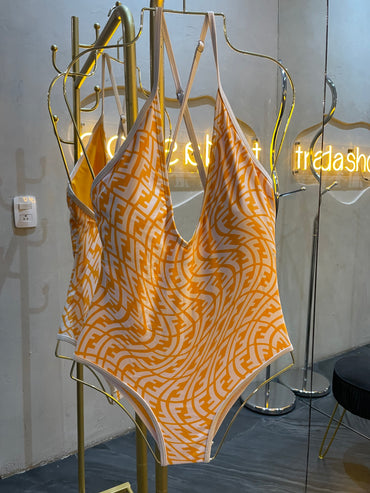 Traje de baño amarillo F