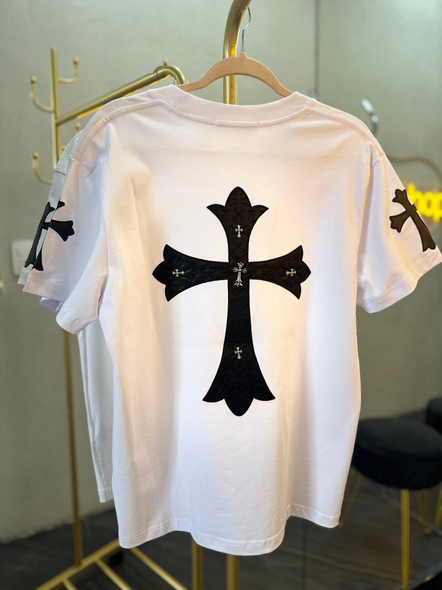 T-SHIRT BLANCA-NEGRO CROME H-3
