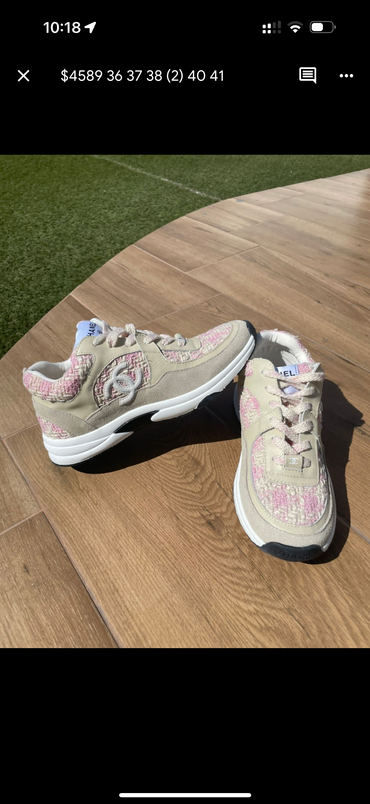 Tenis rosas con camel