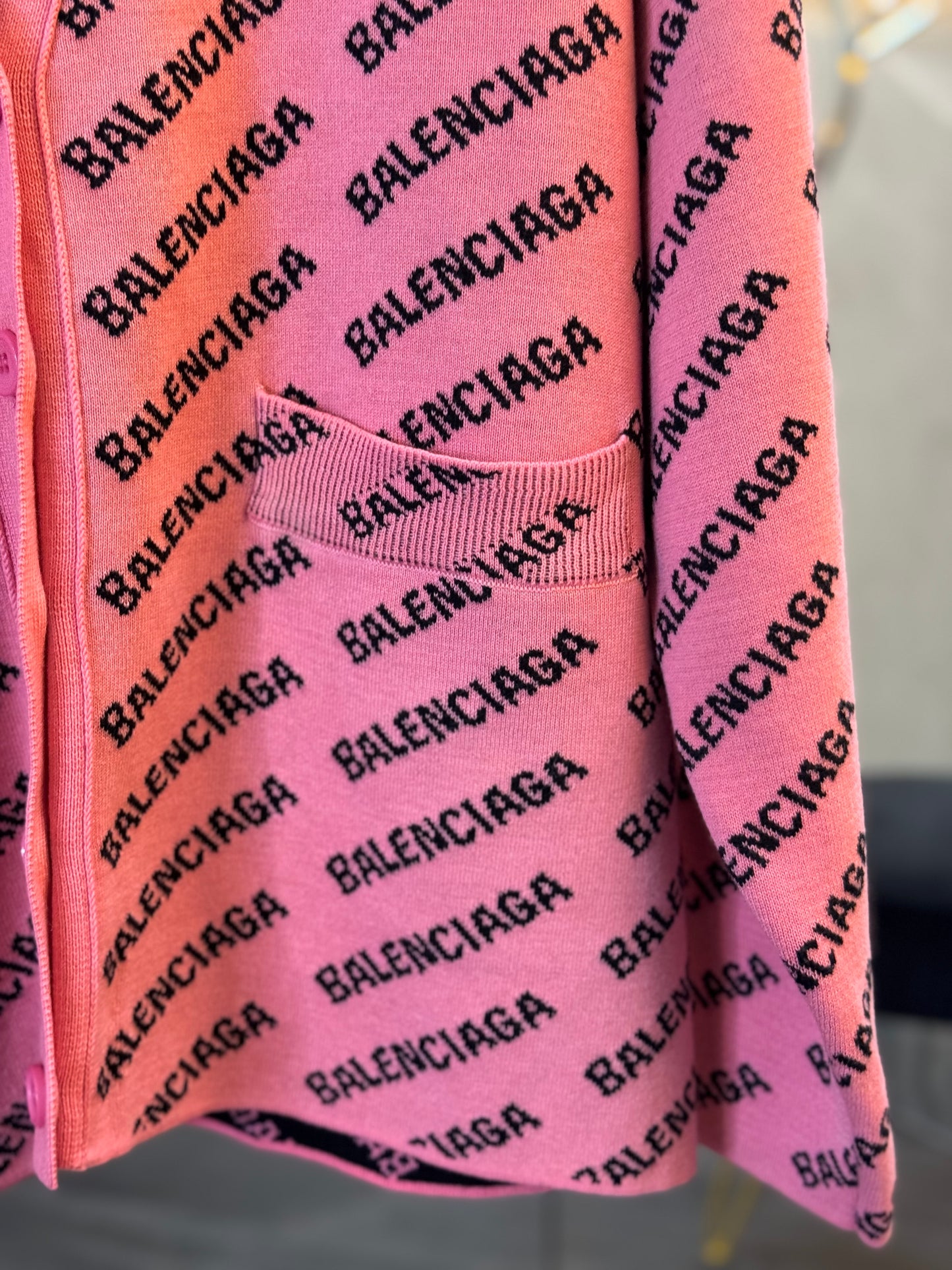 Suéter grueso oversize rosa