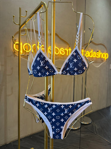 Traje de baño azul LV