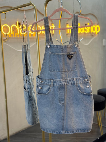 Overol falda mezclilla P