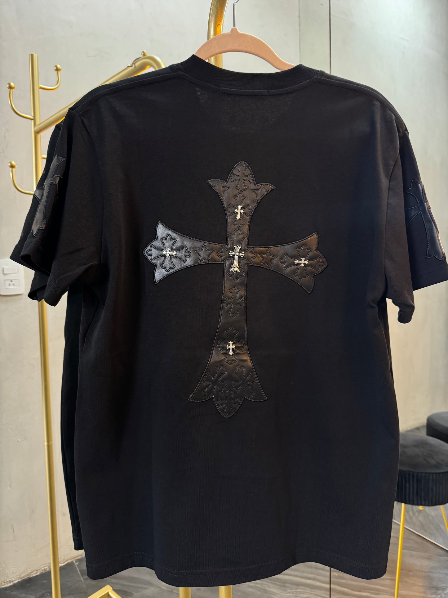 T-SHIRT NEGRA CROME H-6