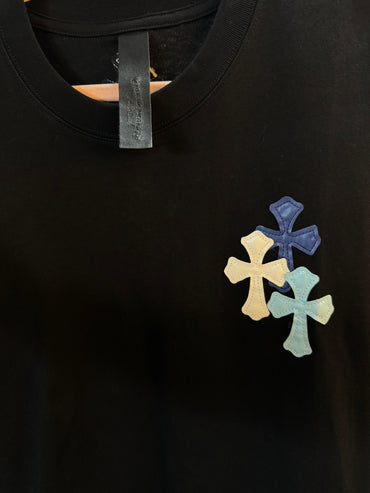 T-SHIRT NEGRA CRUZ AZUL CROME H-5
