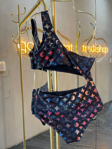 traje de baño bicolor