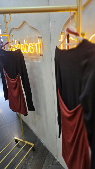 Vestido negro con tinto