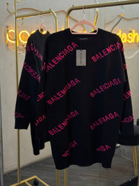 Suerte oversize negro-rosa