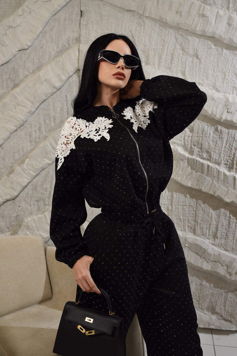 SET ELITE NEGRO ENCAJE