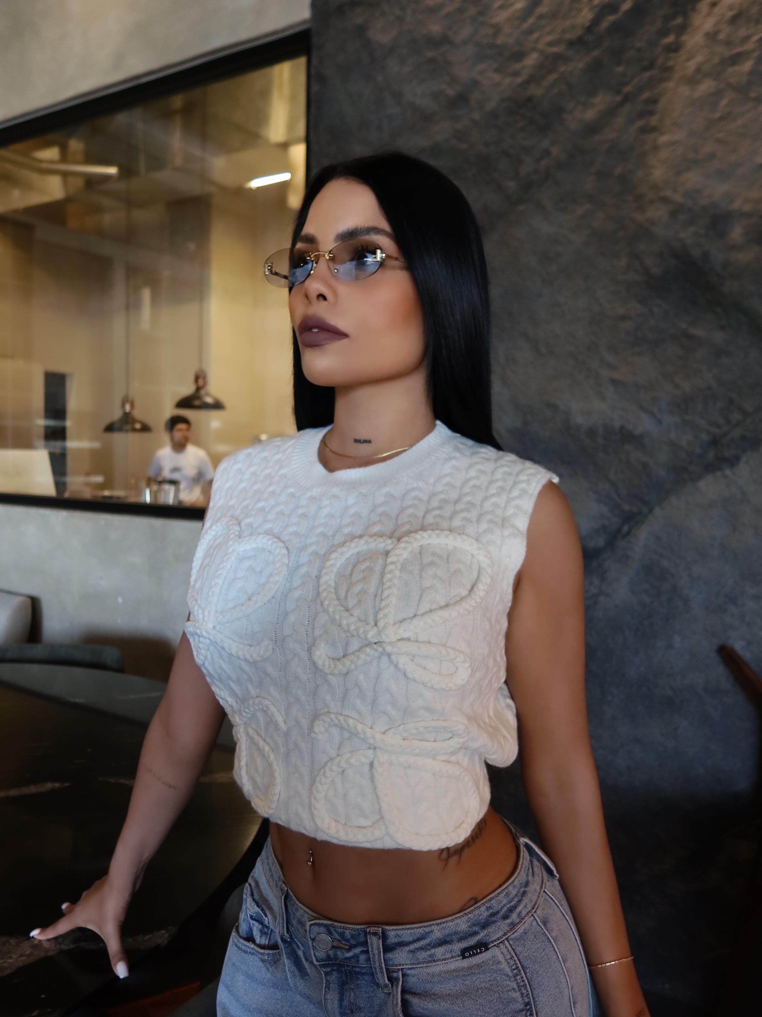 CHALECO TEJIDO BCO LWE