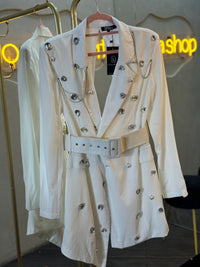 Blazer blanco brillos