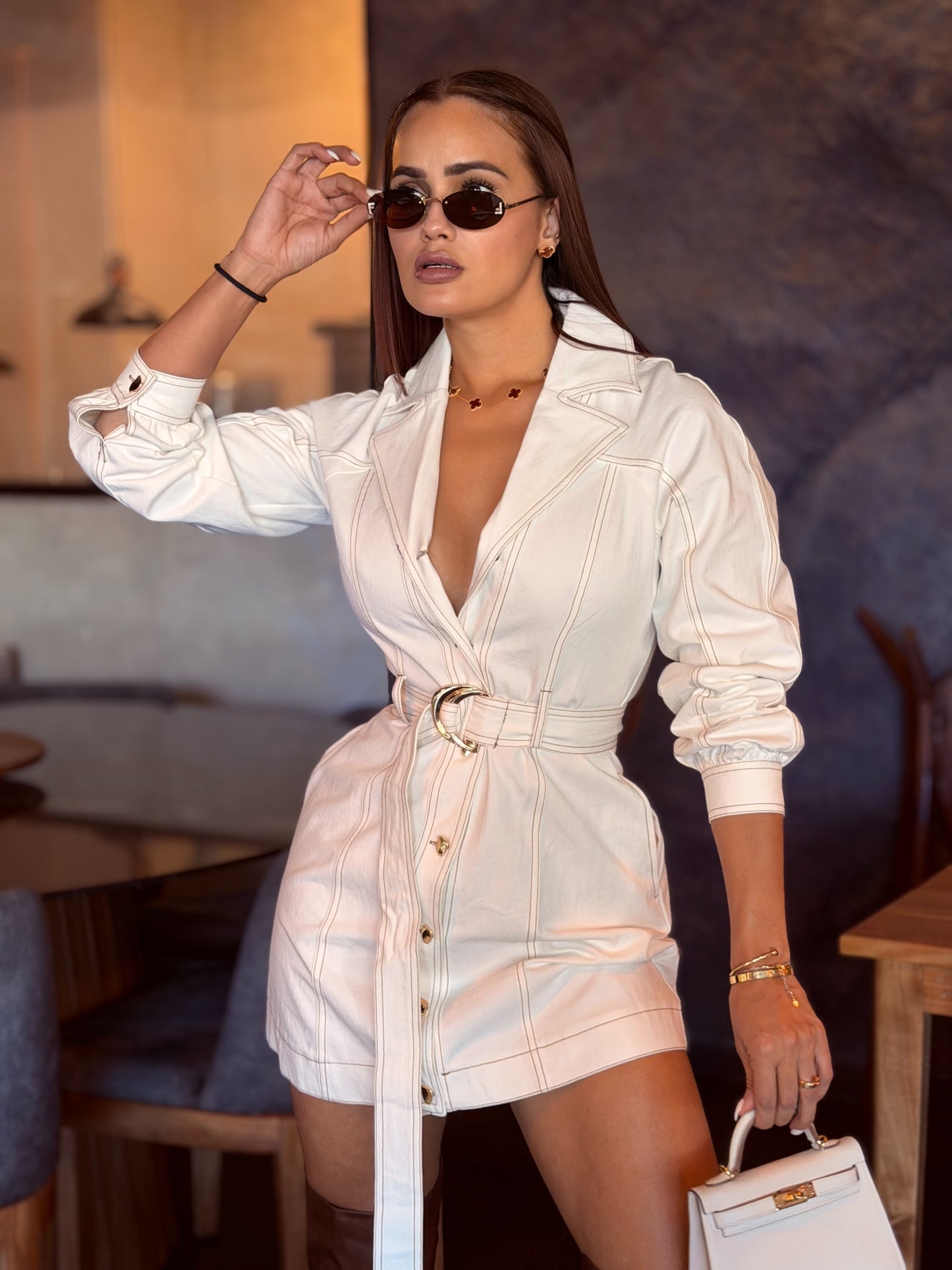 DENIM VESTIDO MEZCLILLA BLANCO