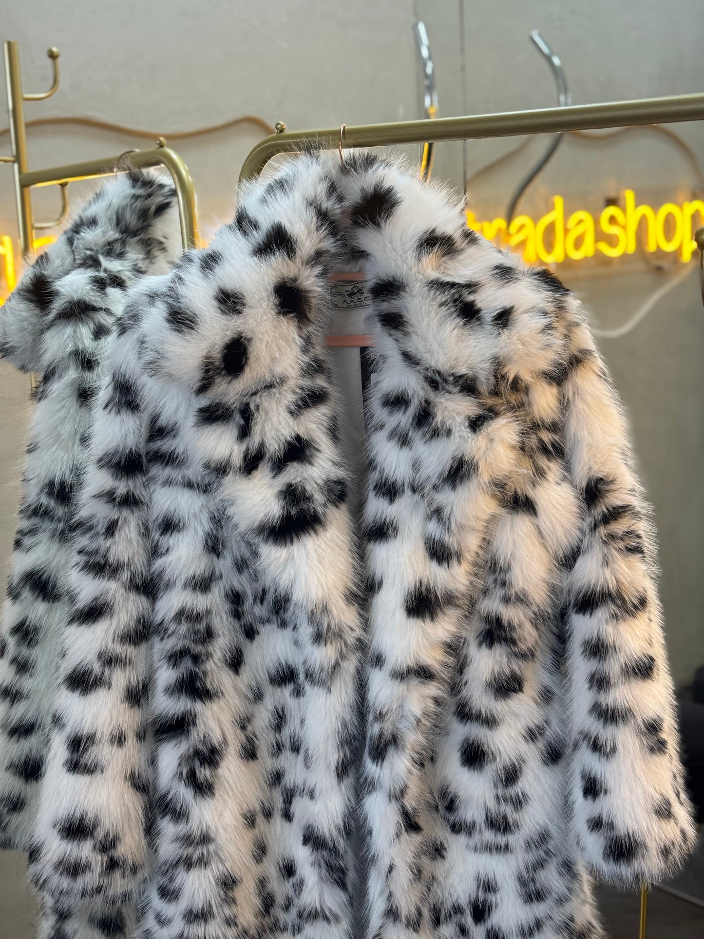 Gabardina larga  vaca peluche