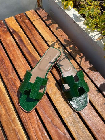 Sandalias Hermès verdes