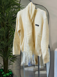 SUÉTER Y BUFANDA MU MU BEIGE