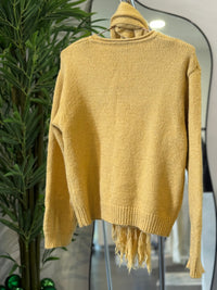 SUÉTER Y BUFANDA MOSTAZA