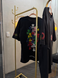 T- Shirt negra cruz lisa colores