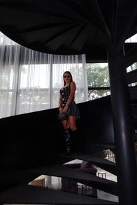 DOTED DRESS BLACK