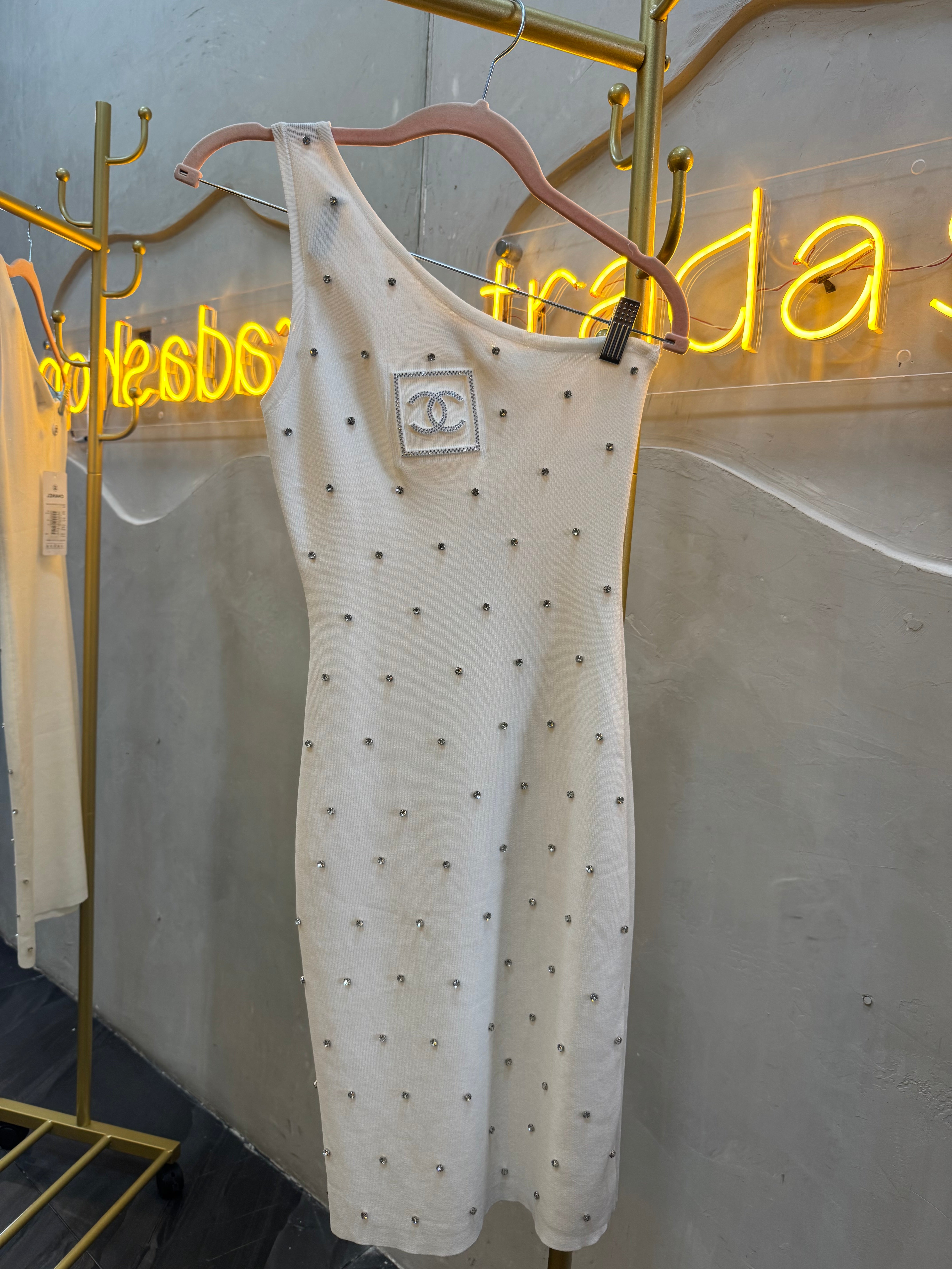 Vestido blanco brillos
