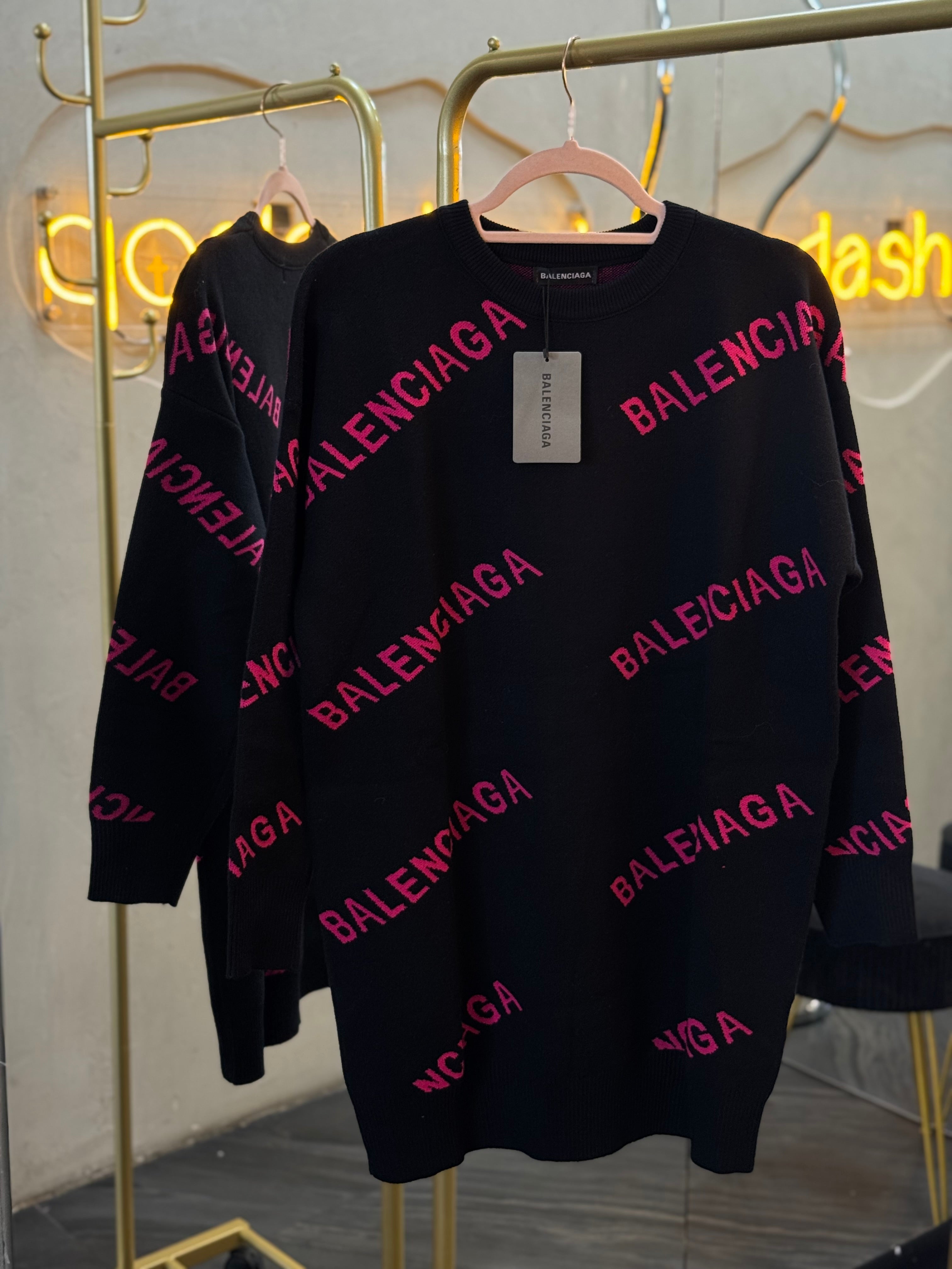 Suerte oversize negro-rosa