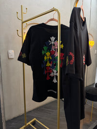 T- Shirt negra cruz lisa colores