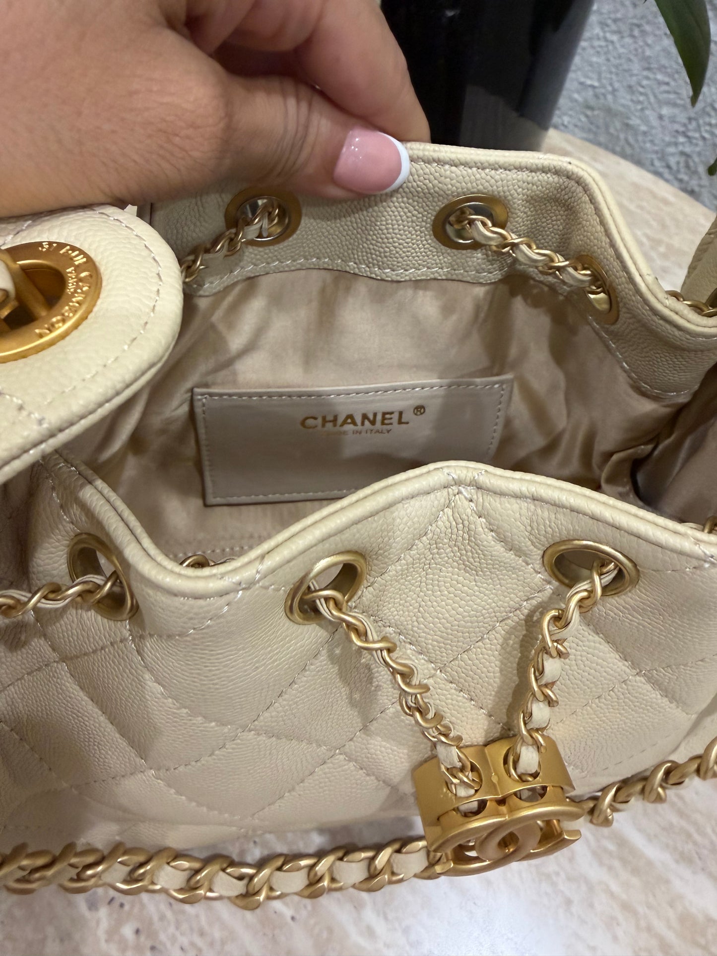 BOLSA CH BEIG  MINI