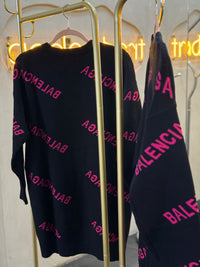 Suerte oversize negro-rosa