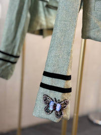 Set verde blazer y falda