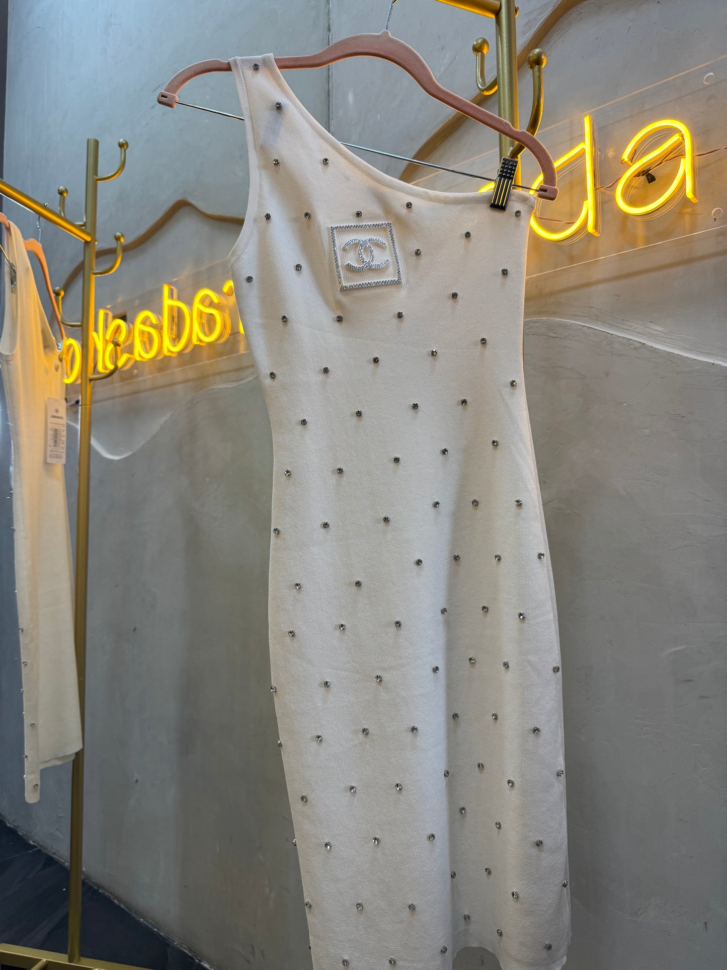 Vestido blanco brillos