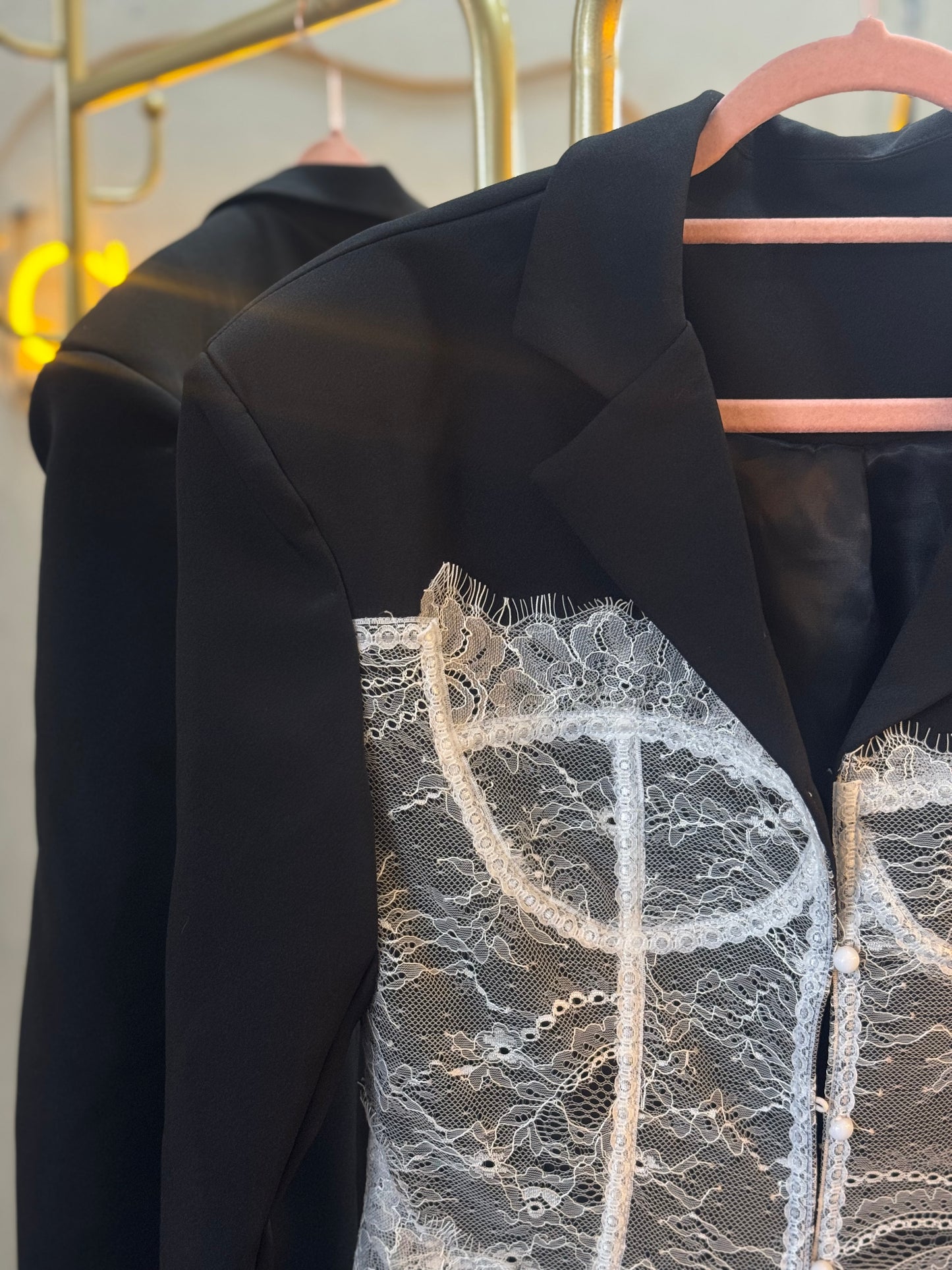 Blazer vestido encaje