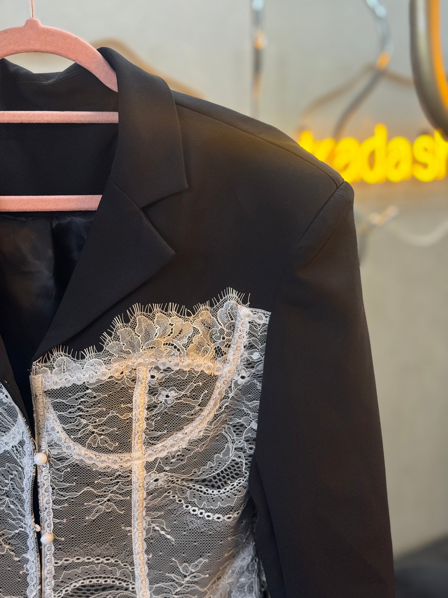 Blazer vestido encaje