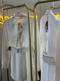 Blazer blanco brillos