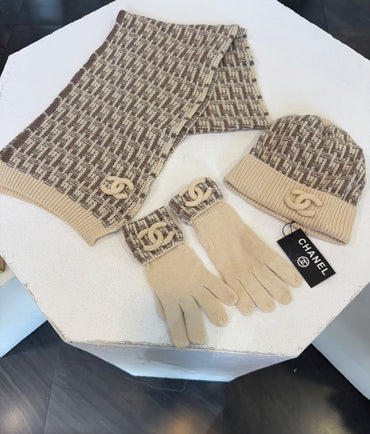 SET BEIGE CHNL GORRO