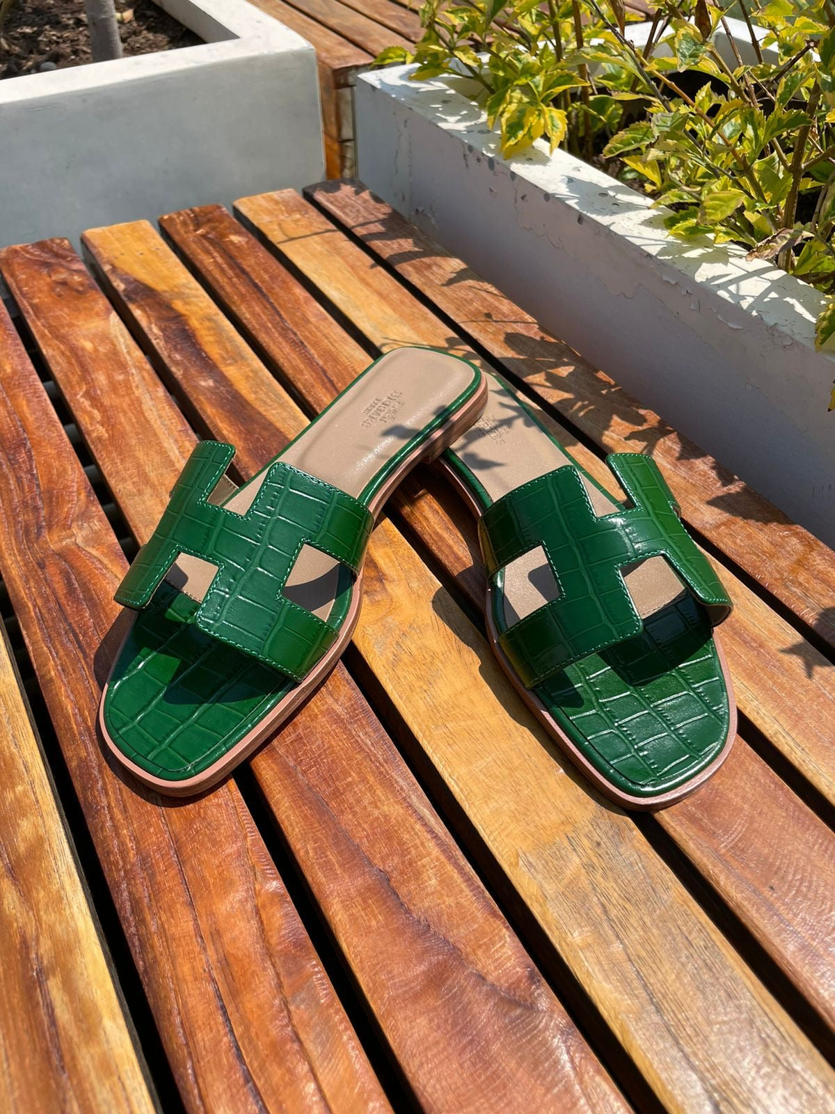 Sandalias Hermès verdes