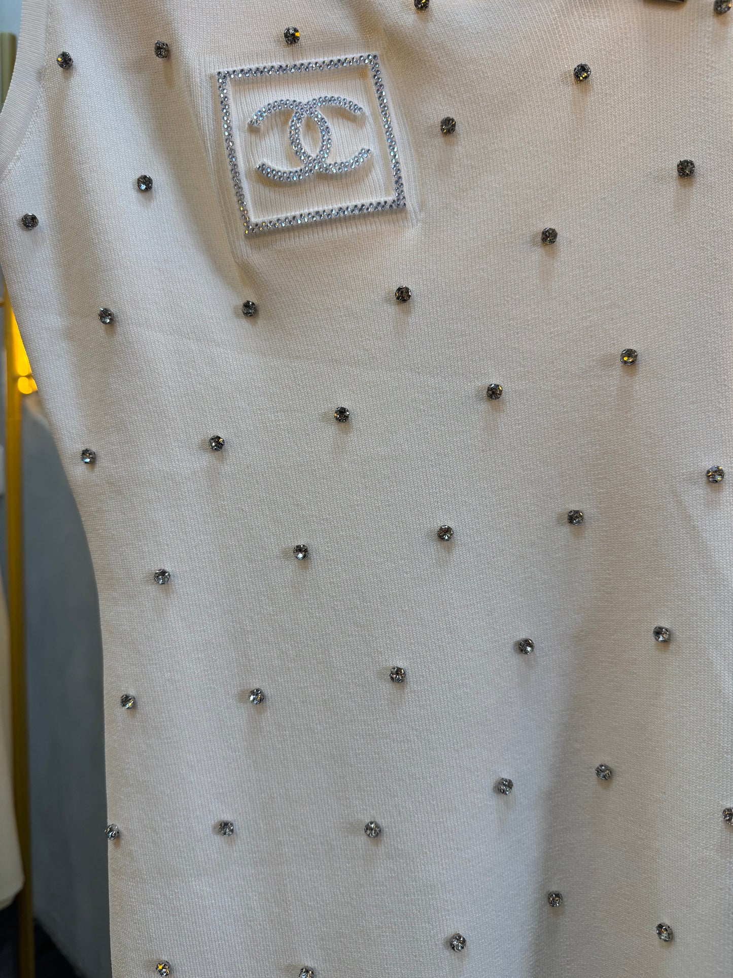 Vestido blanco brillos