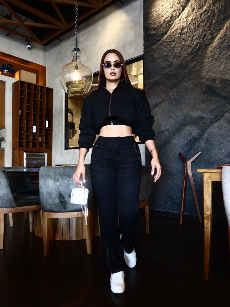 BLACK SUEDE SET