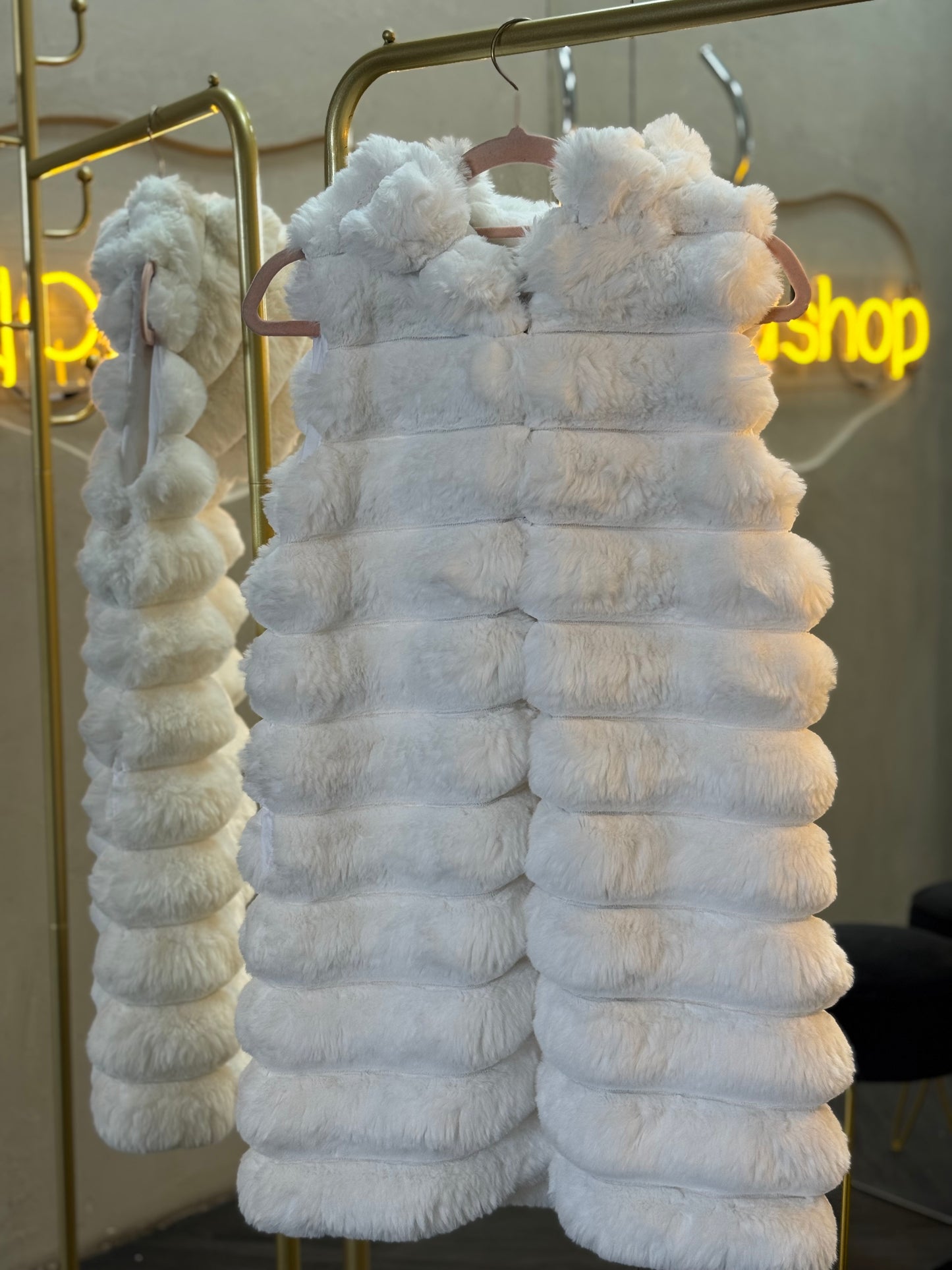 Chaleco peluche blanco