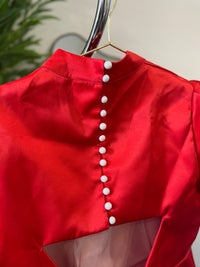 Vestido rojo moño