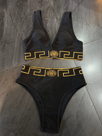 Traje de baño 2 piezas negro V