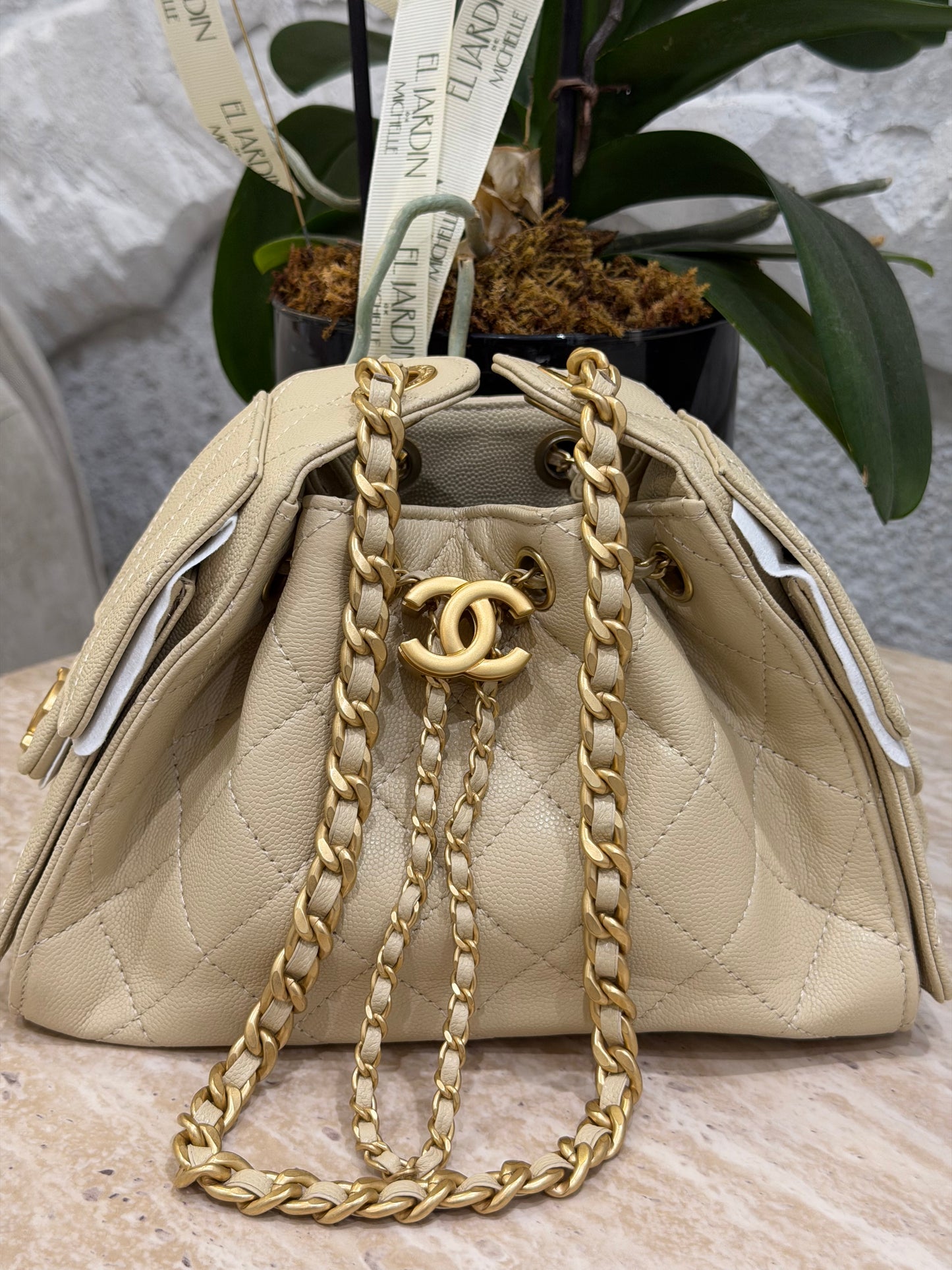 BOLSA CH BEIG  MINI