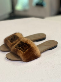 SANDALIA CAMEL PELUCHE