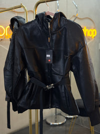 Chamarra negra piel PA